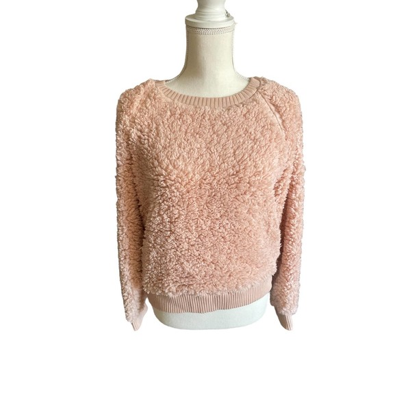 OLIVACEOUS BLUSH SHEARLING FLUFFY SWEATSHIRT/JOGGER SET - Picture 5 of 9